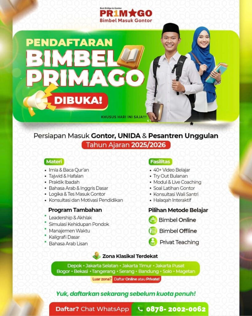 Bimbingan masuk gontor 