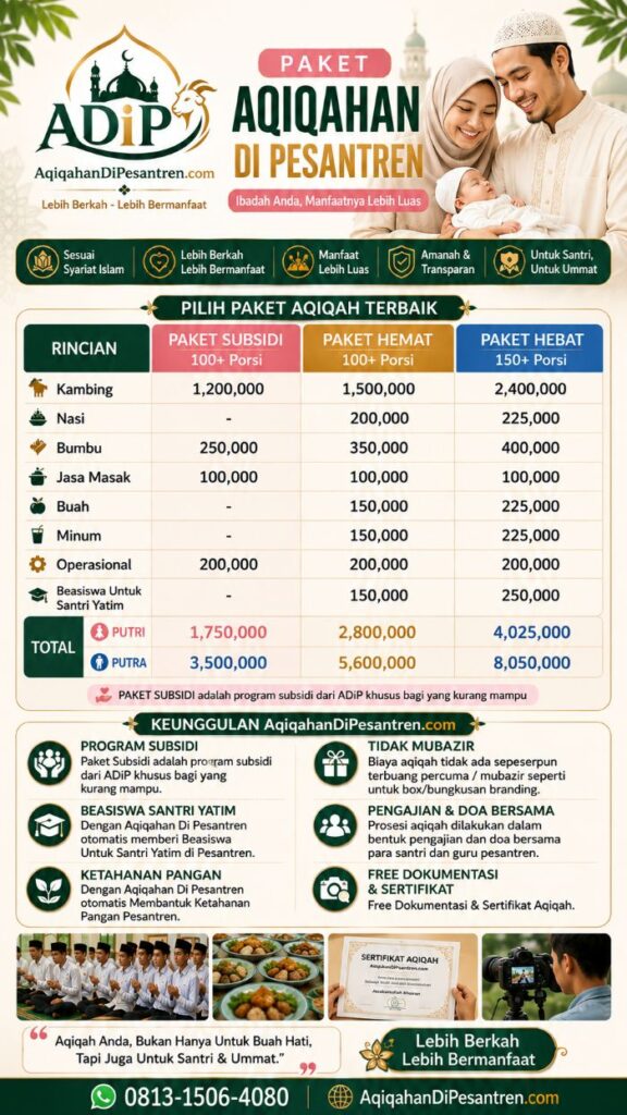 Biaya Paket Jasa Aqiqah Di Pesantren